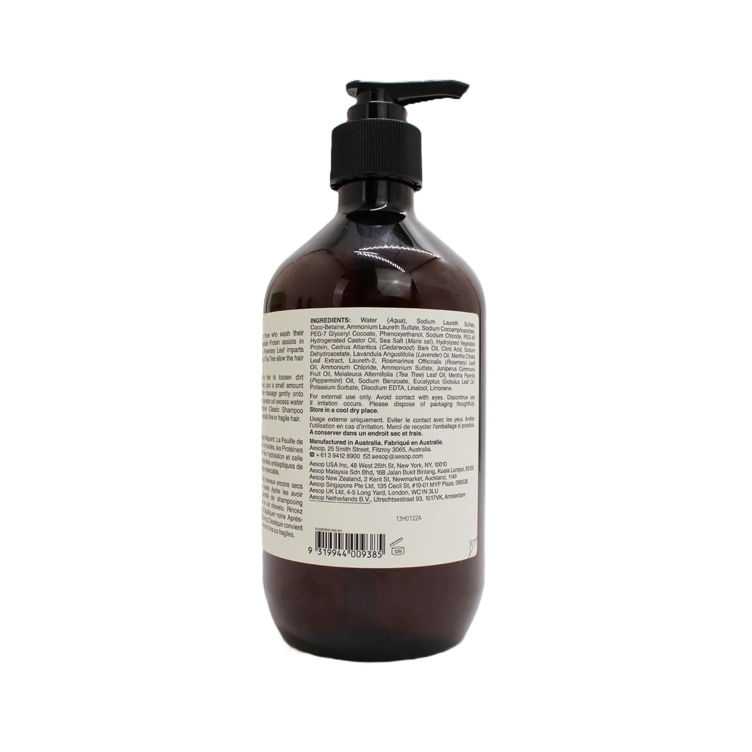 Aesop Classic Shampoo | Gentle Formulation | Leaves Hair Shiny, Soft, Freshened | Rosemary Leaf, Cedarwood Bark, Juniper Berry | 16.9 oz / 500mL - Image 5