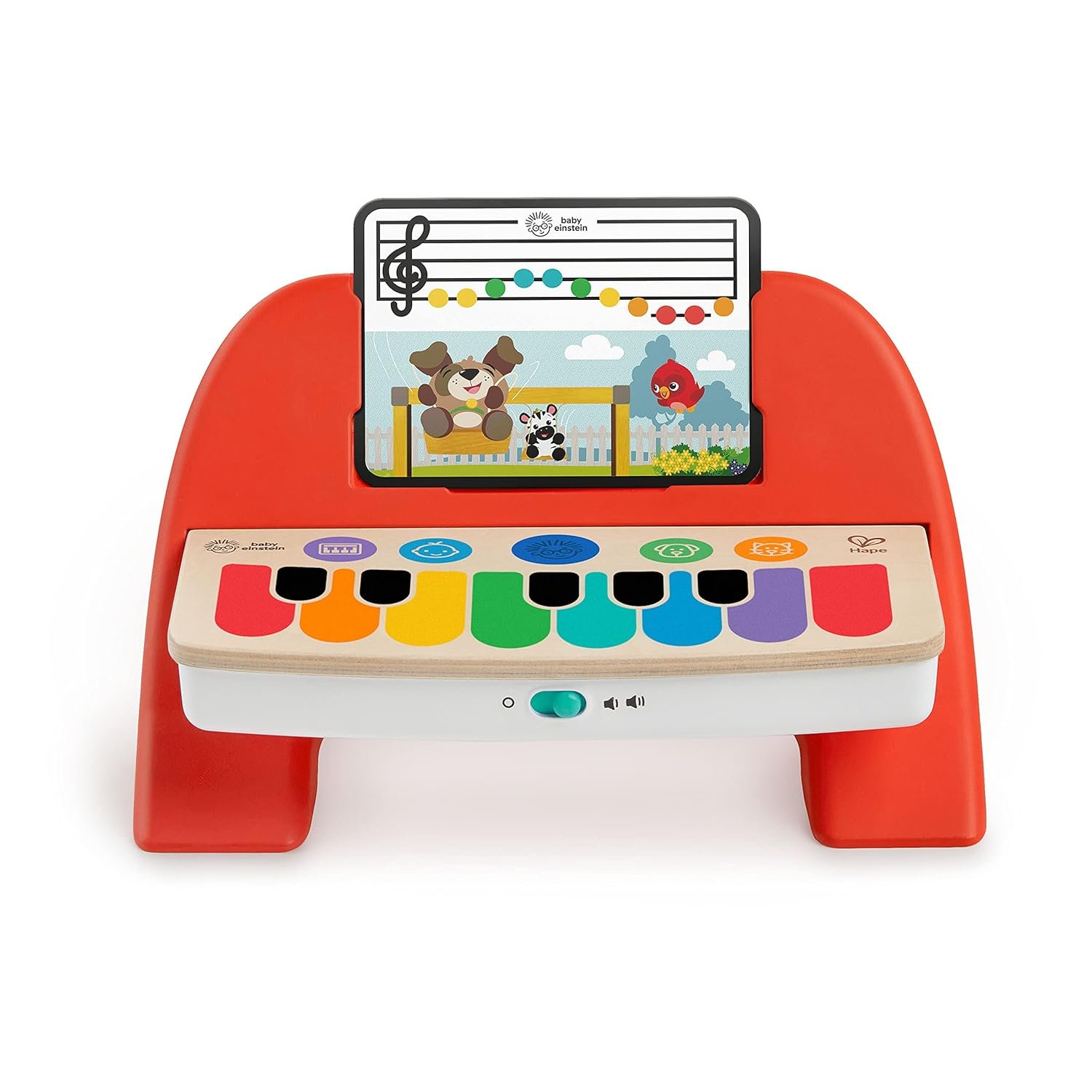 Baby Einstein Cal’s First Melodies Magic Touch Wooden Piano Musical Baby Toy, Ages 6 Months +