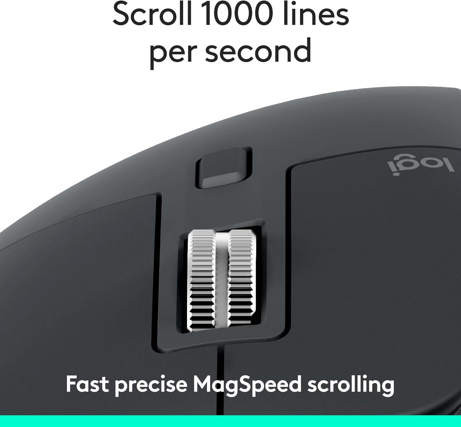 Logitech MX Master 3S Bluetooth Edition Wireless Mouse, No USB Receiver - Ultra-Fast Scrolling, Ergo, 8K DPI, Track on Glass, Quiet Clicks, Works with Apple Mac, Windows PC, Linux, Chrome - Graphite - Image 3