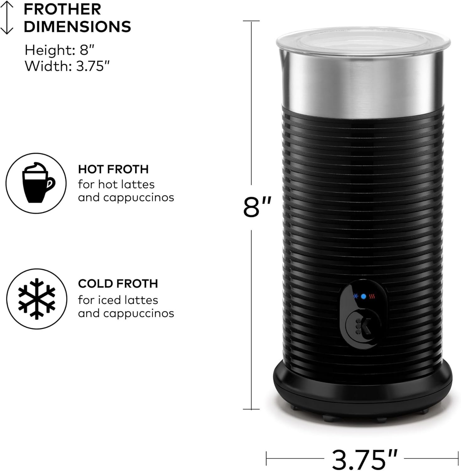 Keurig K-Café Barista Bar Single Serve Coffee Maker and Frother, with 3 Brew Sizes, Hot and Cold Coffee Capabilities, 2oz Coffee Shot Button, Black - Image 10