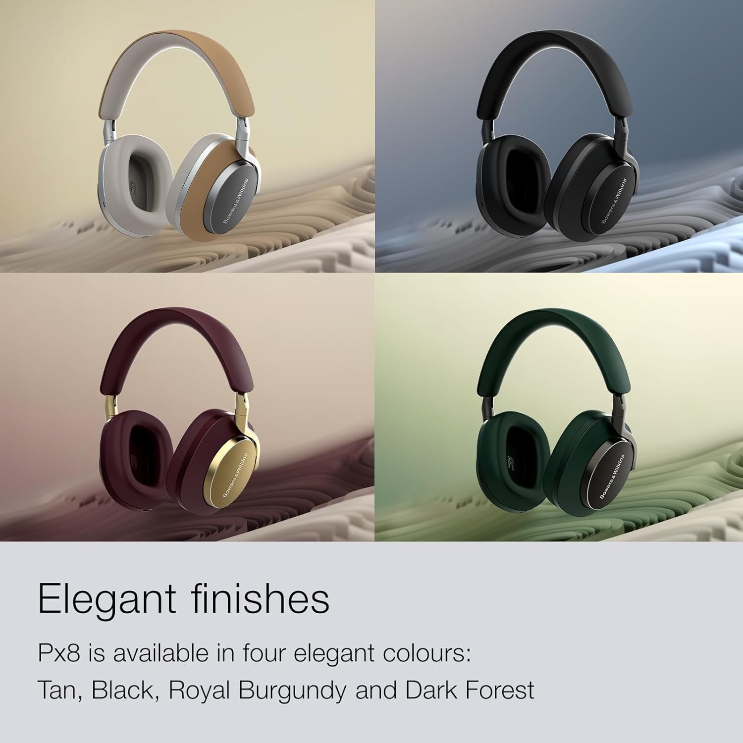 Bowers & Wilkins Limited Edition Px8 Over-Ear Bluetooth Headphones, Advanced Active Noise Cancellation Wireless Headphones, Luxurious Materials, 30-Hr Battery Life, 15-Min Quick Charging, Dark Forest - Image 6