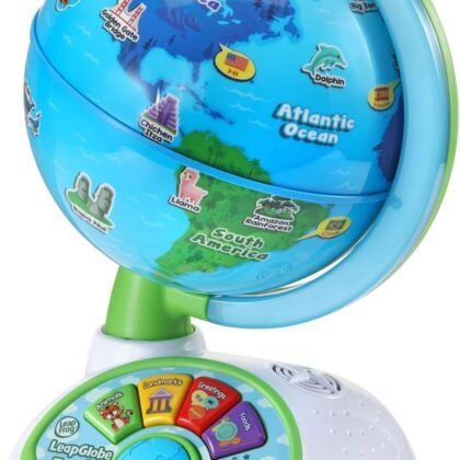 LeapFrog LeapGlobe Light-Up and Touch Interactive Electronic Globe for Kids, Exploration Toy for Ages 3 and Up