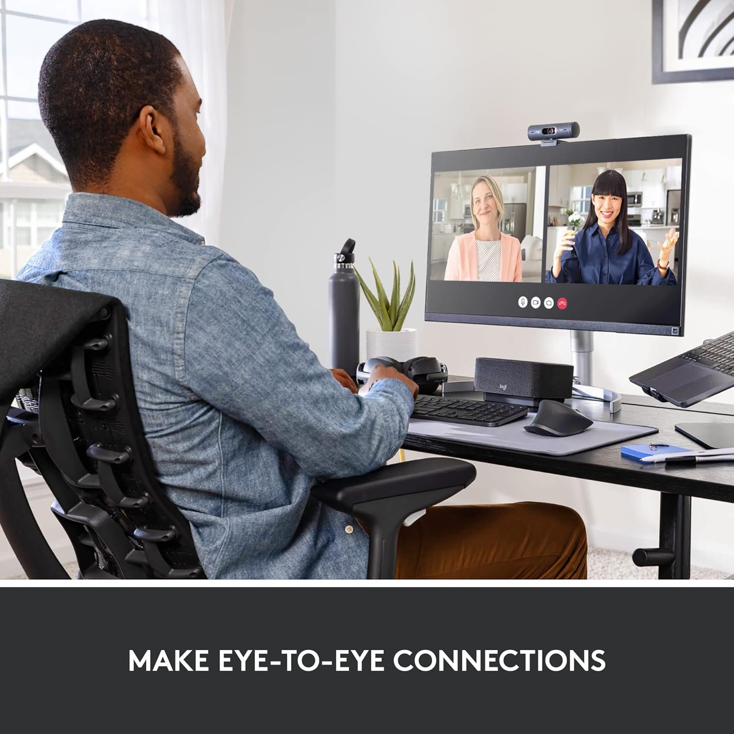 Logitech Brio 500 Full HD Webcam with Auto Light Correction, show Mode, Dual Noise Reduction Mics, Webcam Privacy Cover, Works with Microsoft Teams, Google Meet, Zoom, USB-C Cable, Streaming -Graphite - Image 11