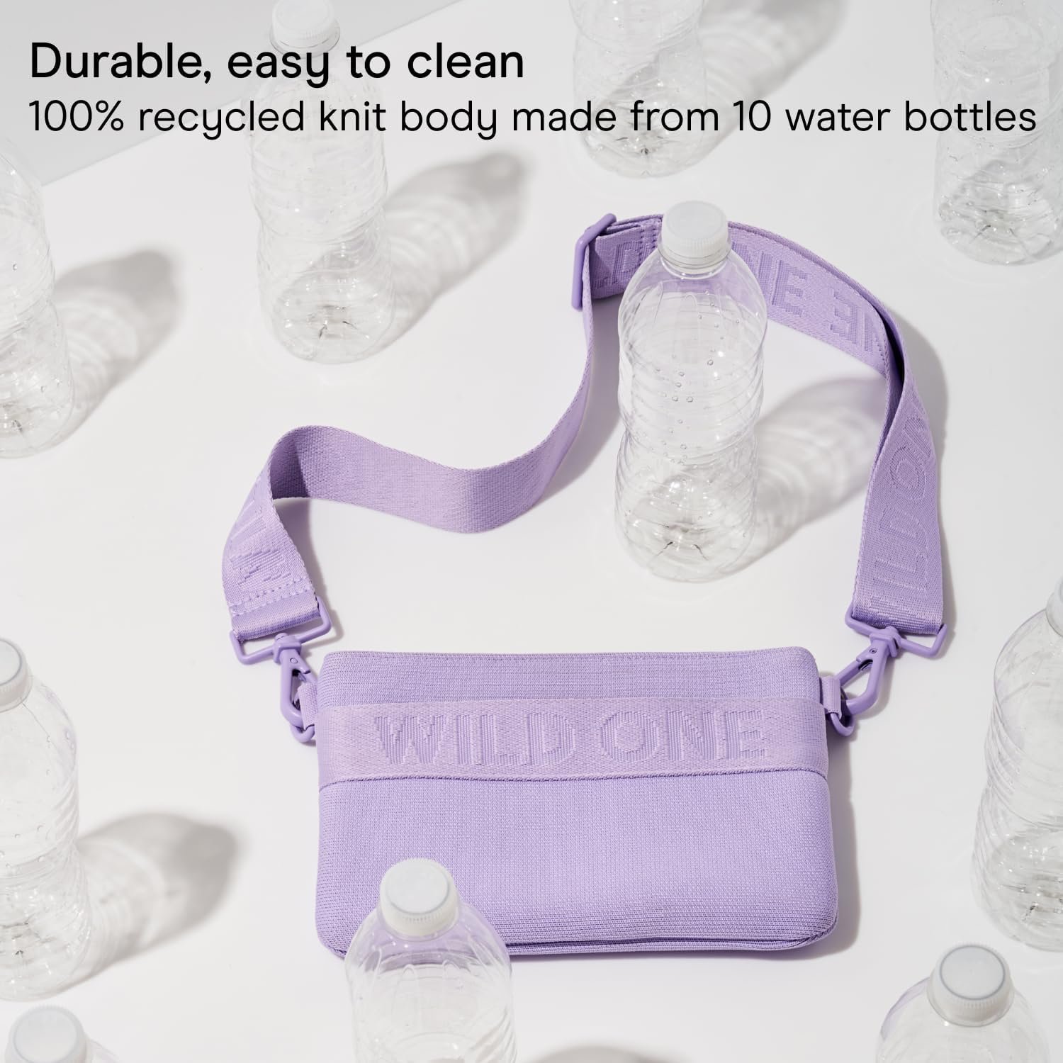 Wild One Treat Pouch, Fanny Pack or Cross-Body Bag, Made from Recycled Knit, Poop Bag Dispenser - Image 5