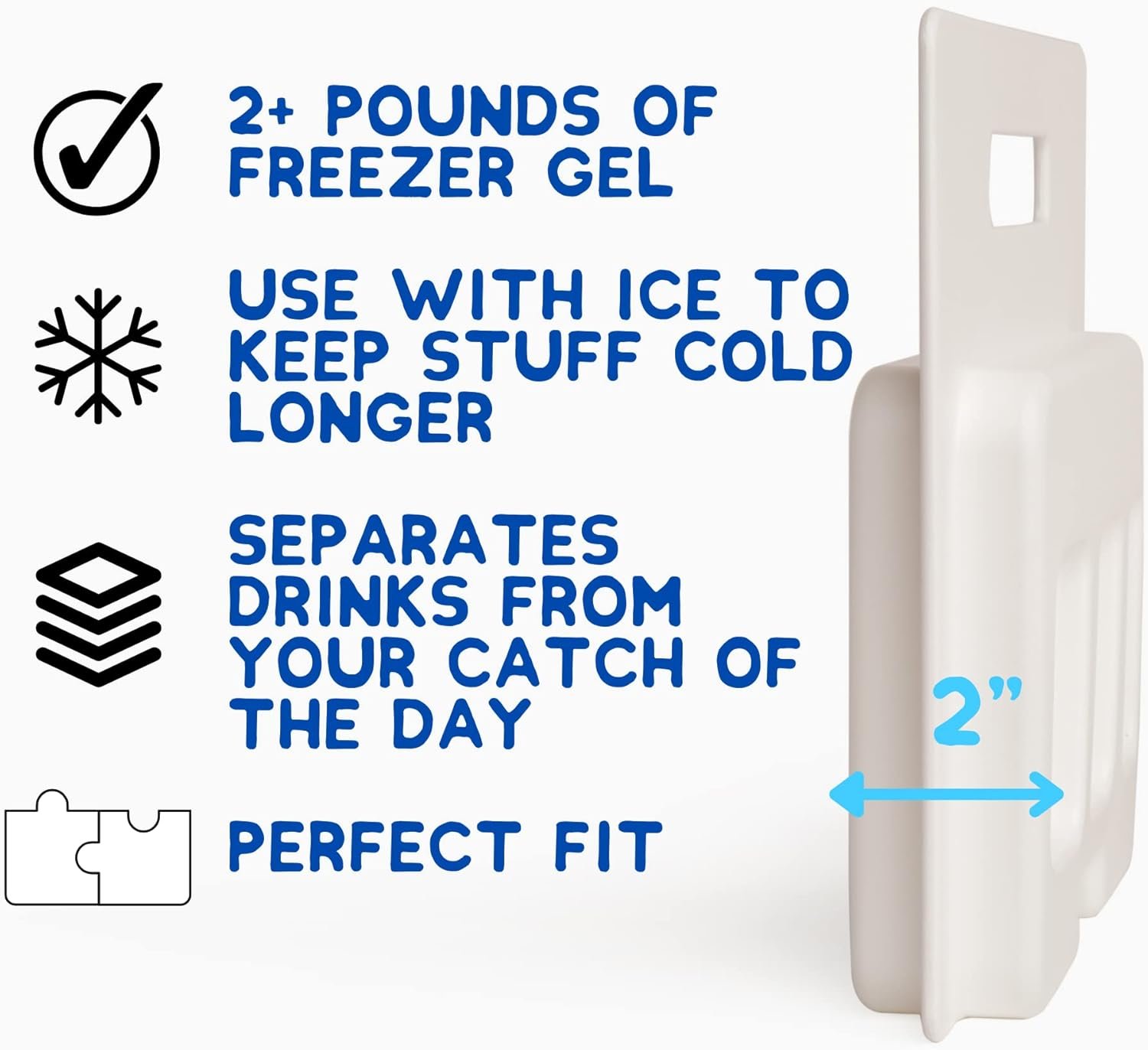 Ice Pack Divider for YETI Coolers - Four Sizes to Fit The YETI Tundra Haul, 35, 45, 65, Roadie 48, 60 - YETI Cooler Accessories - Freezable YETI Accessories - Image 2