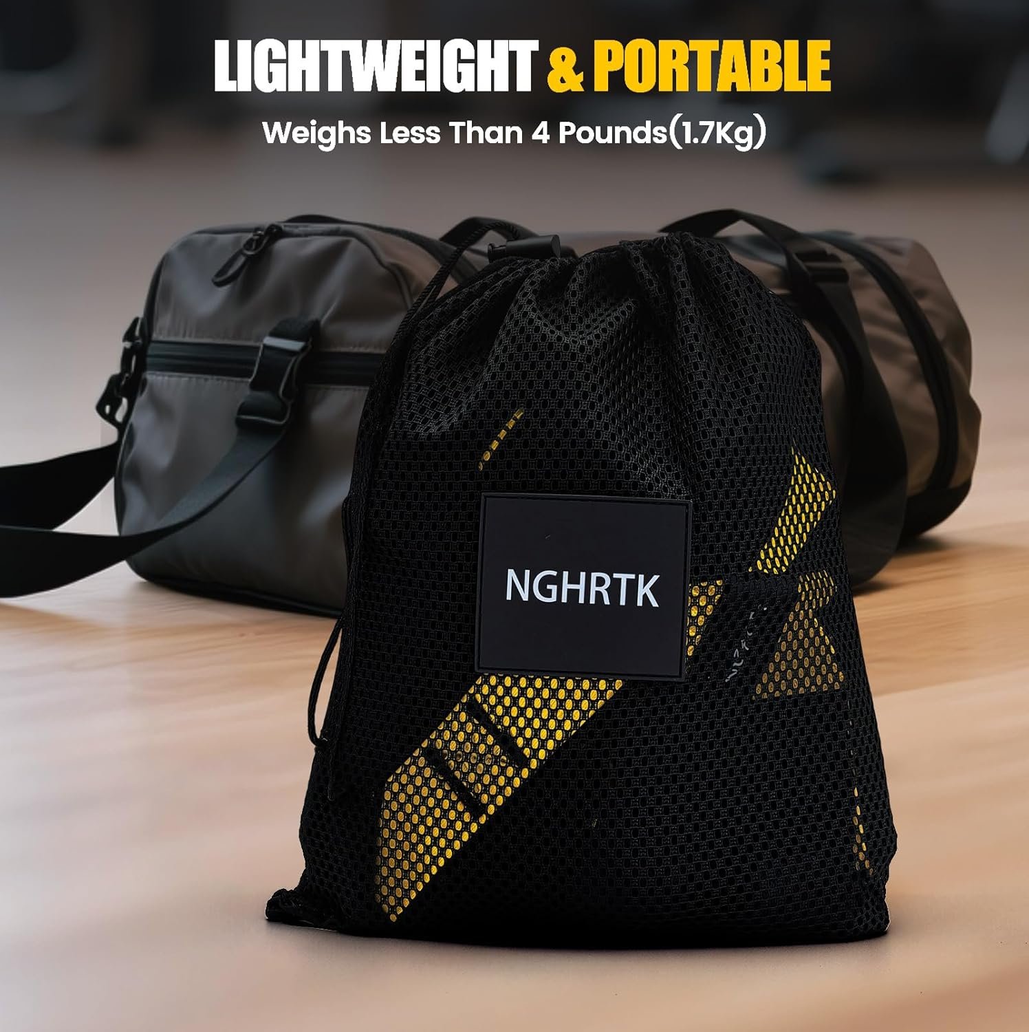 Home Suspension Training Kit with Suspension Trainer, Straps & Bands – Adjustable Full-Body Workout System for Home Gym, Yoga, Pilates, Travel | Compact Design - Image 3