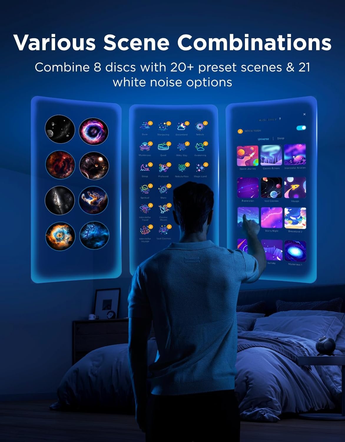 Govee Galaxy Light Star Projector 2 Pro, 4 Megapixel HD Lens, Planetarium Projector work with Matter, Night Light Projector with 20+ Preset Scenes, Star LED Lights Projector, Room Decor, Gift for Kids - Image 6