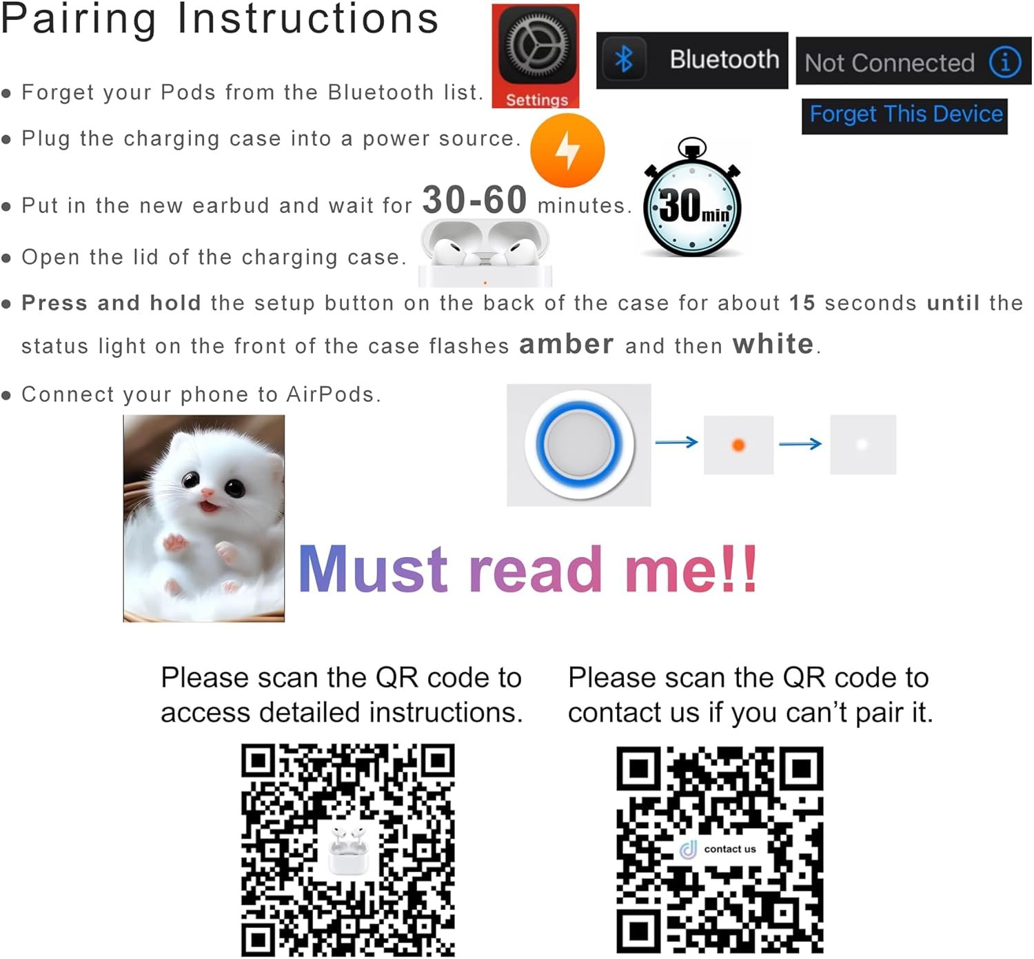 Original A2083 Right Earbud Replacement for AirPod Pro 1st Gen, Compatible with OEM AirPod Pro Charging Case A2190, A2084, Single Right Ear Side Only - Image 4