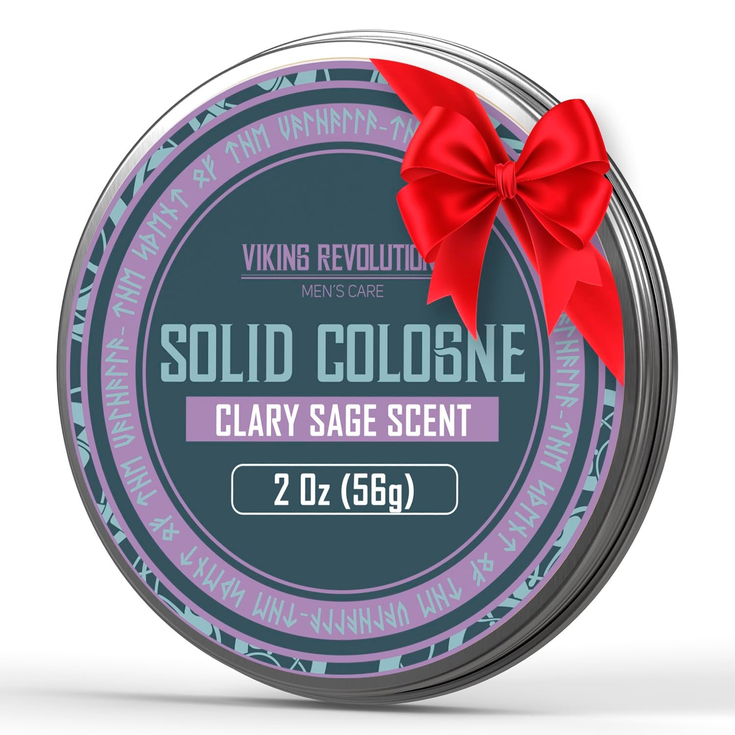 Viking Revolution Clary Sage Mens Solid Cologne Men 2 Oz - Men Solid Perfume with Clary Sage Cologne for Men - Balm Cologne for Mens Cologne Balm Travel Cologne Wax (1 pack, Clary Sage)