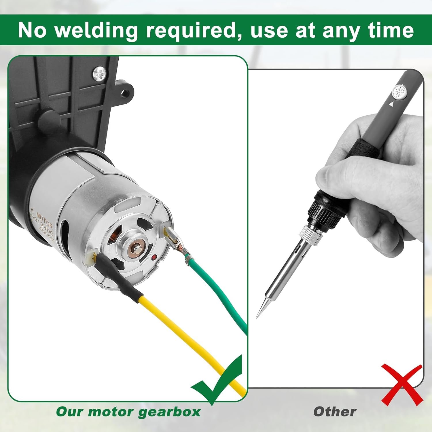 2Pcs 12V Electric Motor Gearbox Powered for Kids Ride On Toys Car,550 12V 40000RPM Powered Wheels Motor Gearbox High Speed Engine RS550 Drive Engine Trax Upgrade Replacement Parts - Image 5