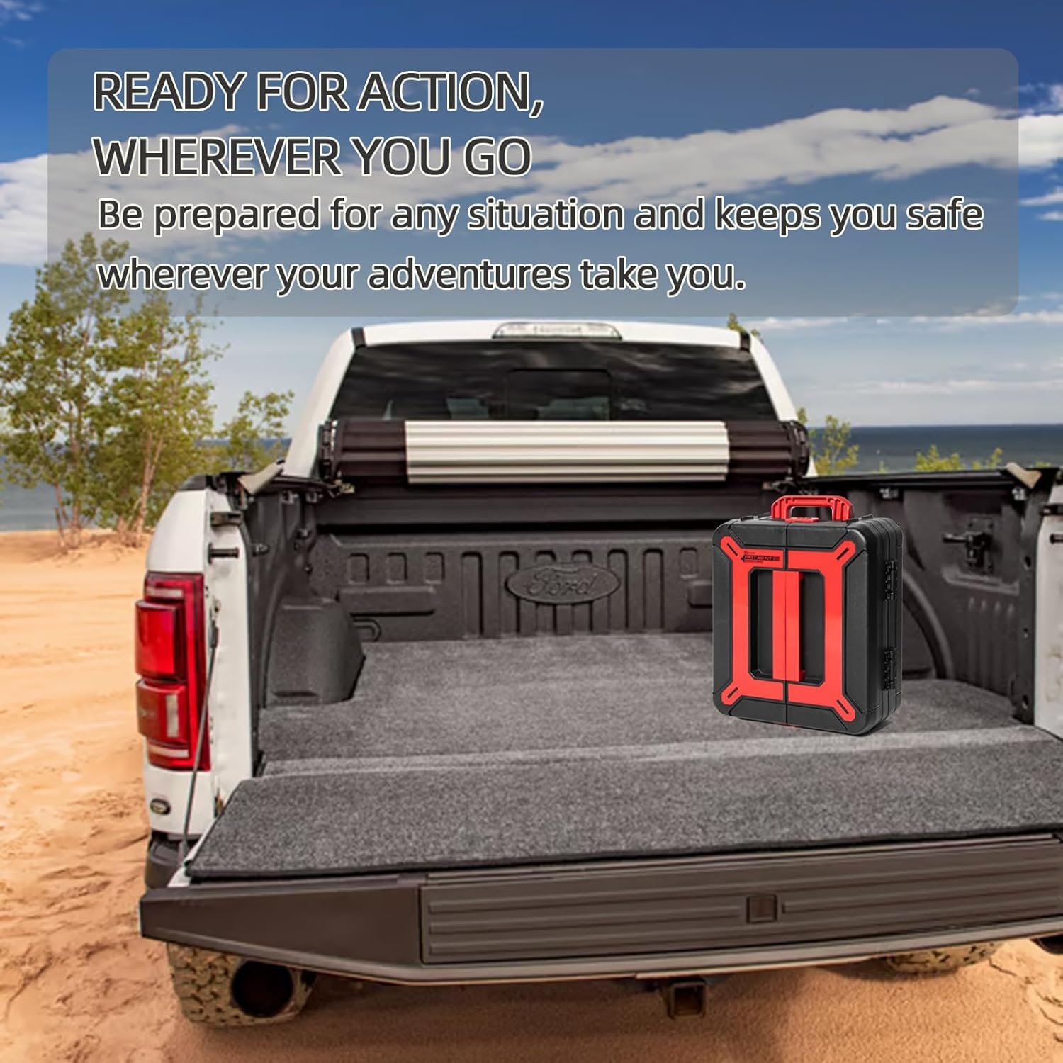 Hard Case First Aid Kit 408 Pcs - Wall Mountable Trauma Kit for Car, Home, Office & Truck - Comprehensive Large First Aid Supplies with Color-Coded Labelled Compartments - Image 8