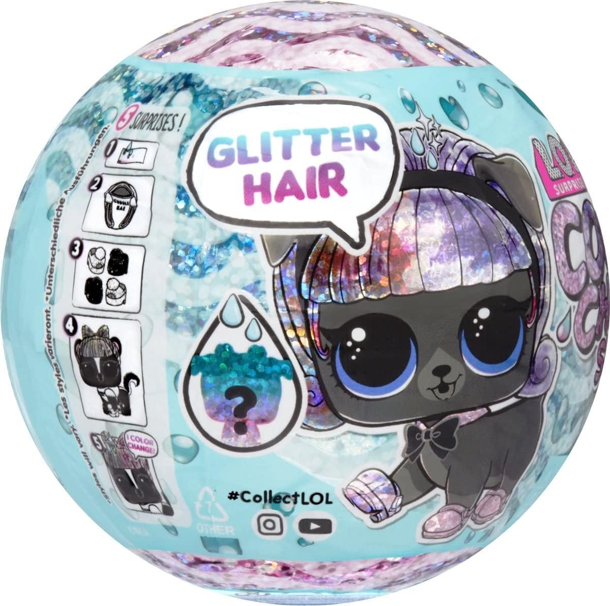 L.O.L. Surprise! LOL Surprise Glitter Color Change Pets with 5 Surprises- Collectible Pet Including Glittery Accessories, Holiday Toy, Great Gift for Kids Girls Boys Ages 4 5 6+ Years Old