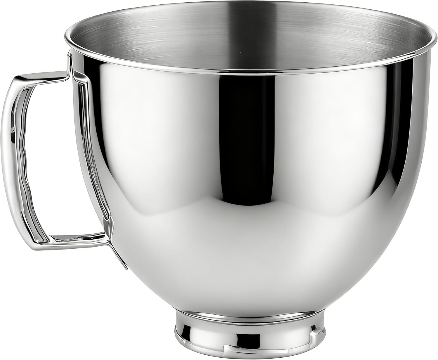 5 QT Stand Mixer Bowls Fit for Kitchenaid Artisan & Classic Series 4.5-5 Quart Tilt Head Stand Mixers Stainless Steel Mixing Bowls with Handle Stand Mixer Replacement/Accessories Bowls Polished - Image 3