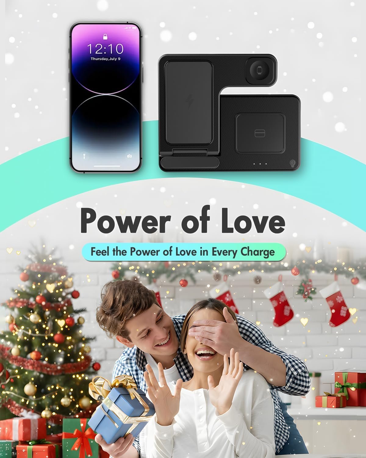 Wireless Charger iPhone Charging Station: 3 in 1 Charger Stand Multiple Devices for Apple - iPhone 17 16e 16 15 14 Pro Max 13 12 11 - Watch 10 9 8 7 6 5 4 3 2 SE and Ultra Series - Airpods 4 3 Pro - Image 9