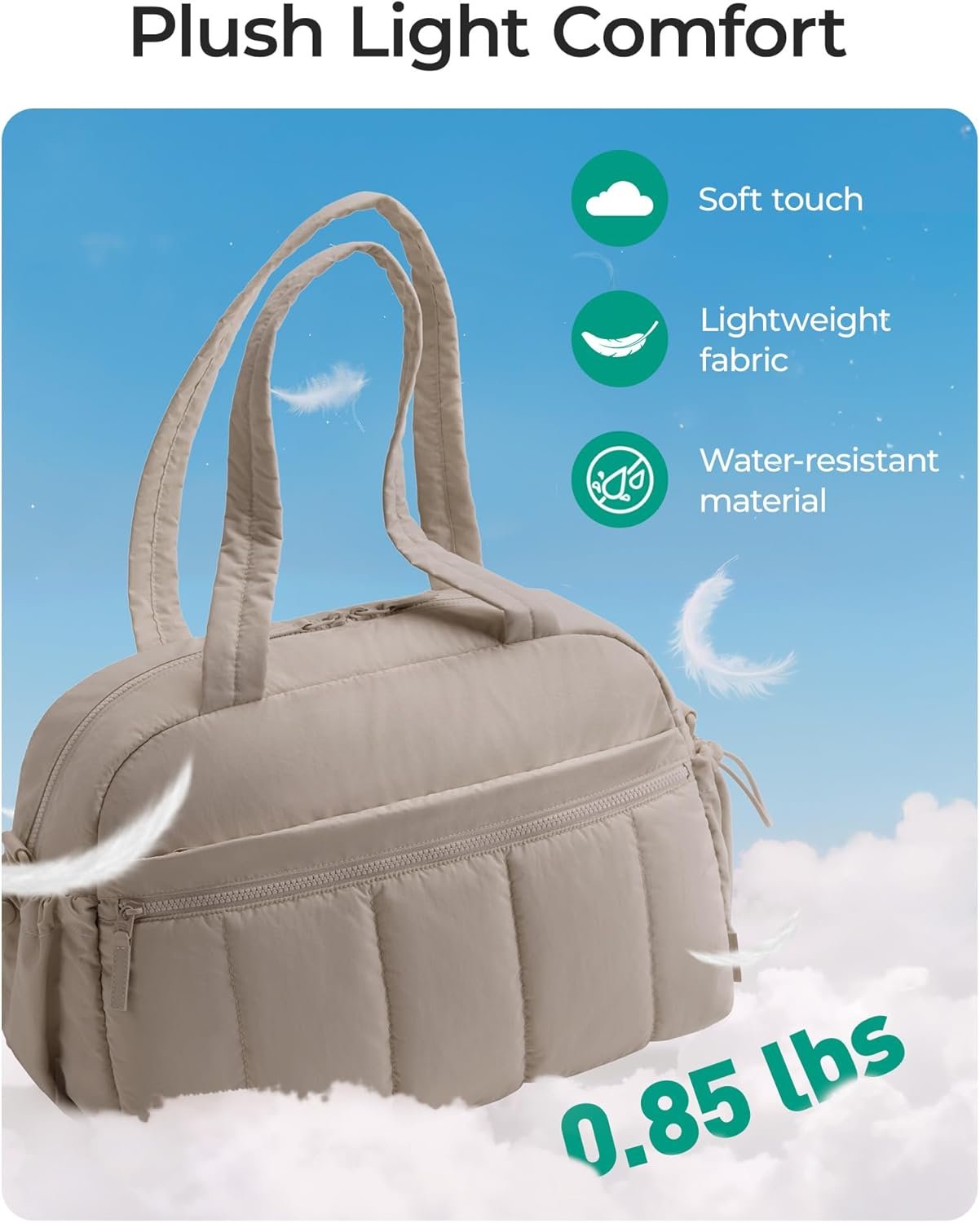 BAGSMART Gym Bag for Women, Duffle Bag for Travel with Wet Pocket, Lightweight Carry on Weekender Duffel, Water Resistant - Image 4