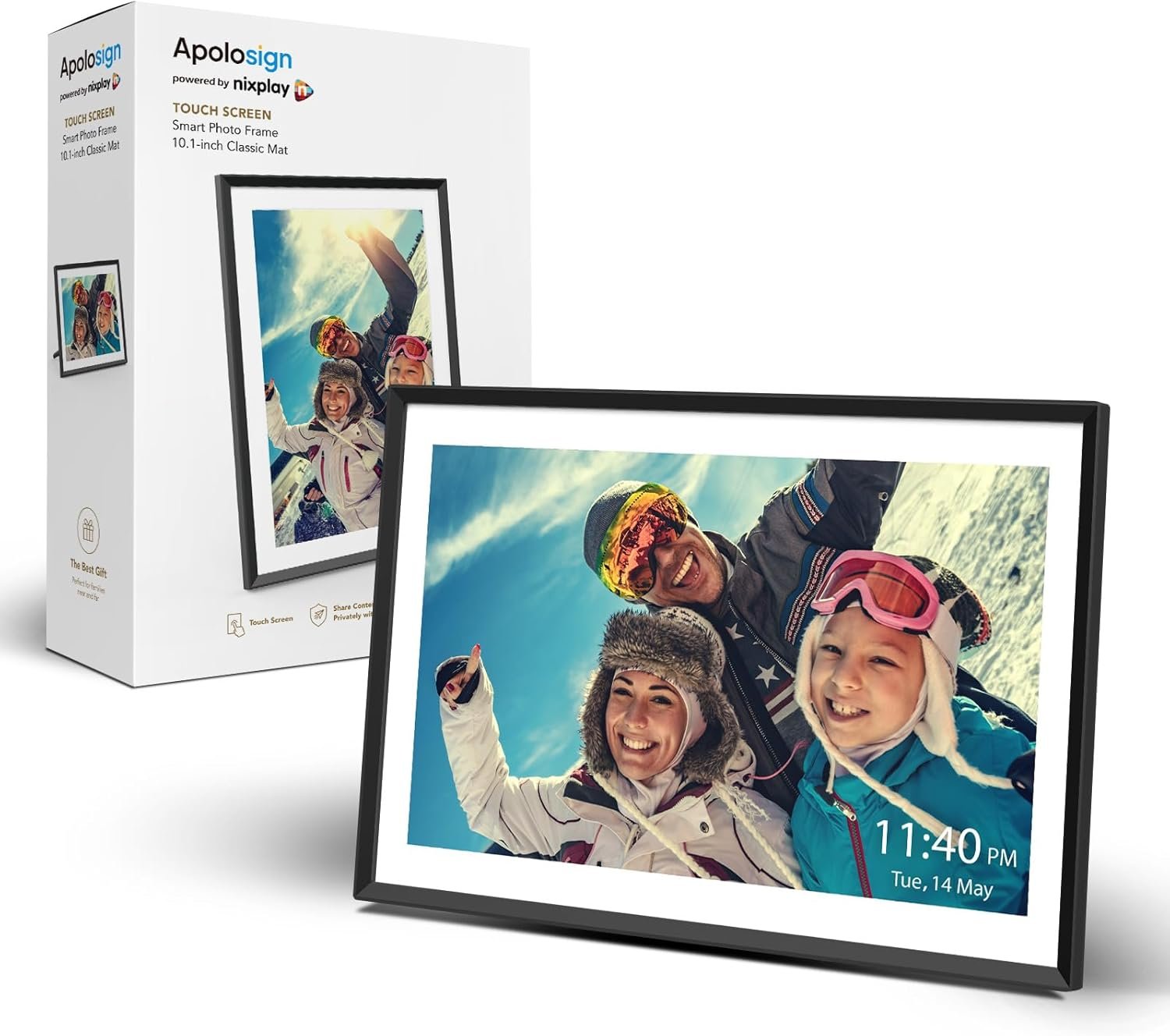 Digital Picture Frame Powered by Nixplay 10.1", Share Photos/Videos via Nixplay App or Email, WiFi Digital Photo Frame with Easy Setup, Support Alexa, Free Cloud Storage, Auto Rotate, Gifts for Mom