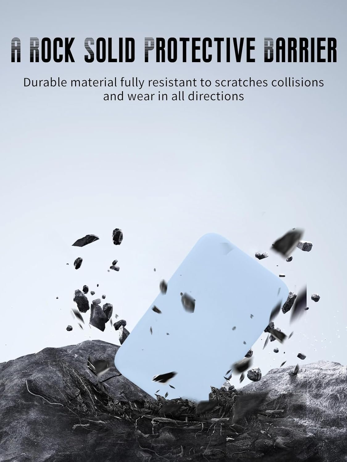 Case for Apple iPhone Air MagSafe Battery (Model: A3466), Kids-Friendly Soft Silicone Protective Cover, Shockproof (Light Blue) - Image 2