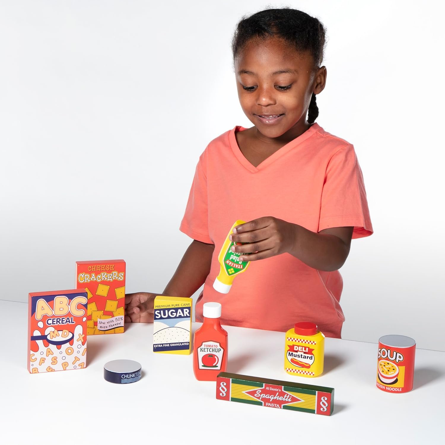 Melissa & Doug Wooden Pantry Products Play Food Set (9 pcs) - Image 8