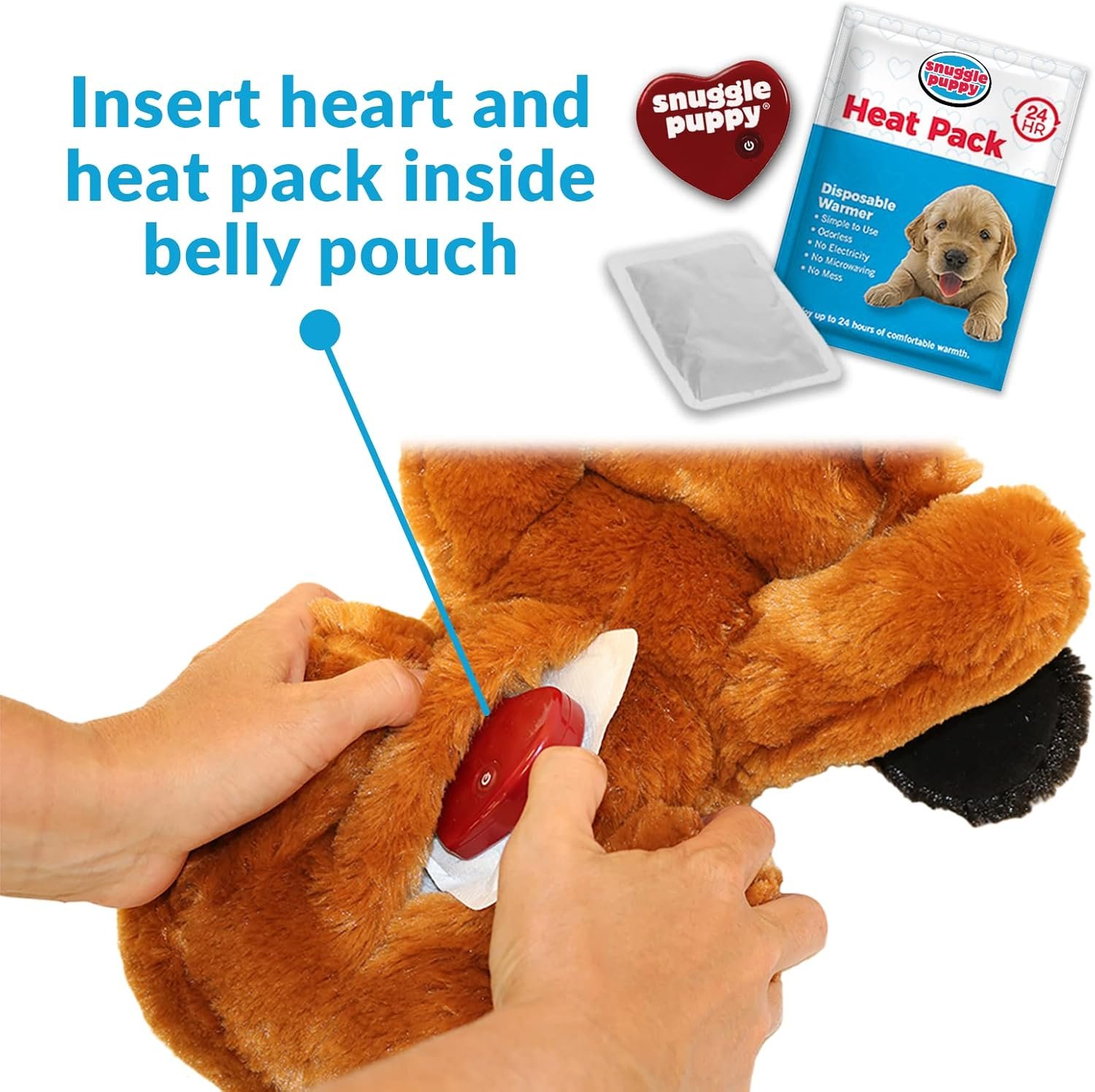Original Snuggle Puppy Heartbeat Puppy Toy - Heartbeat Puppy for Dogs - Pet Anxiety Relief and Calming Aid - Comfort Dog Toy - Behavioral Training and Sleep Aid Cuddle buddy - Crate Training Essential - Image 7