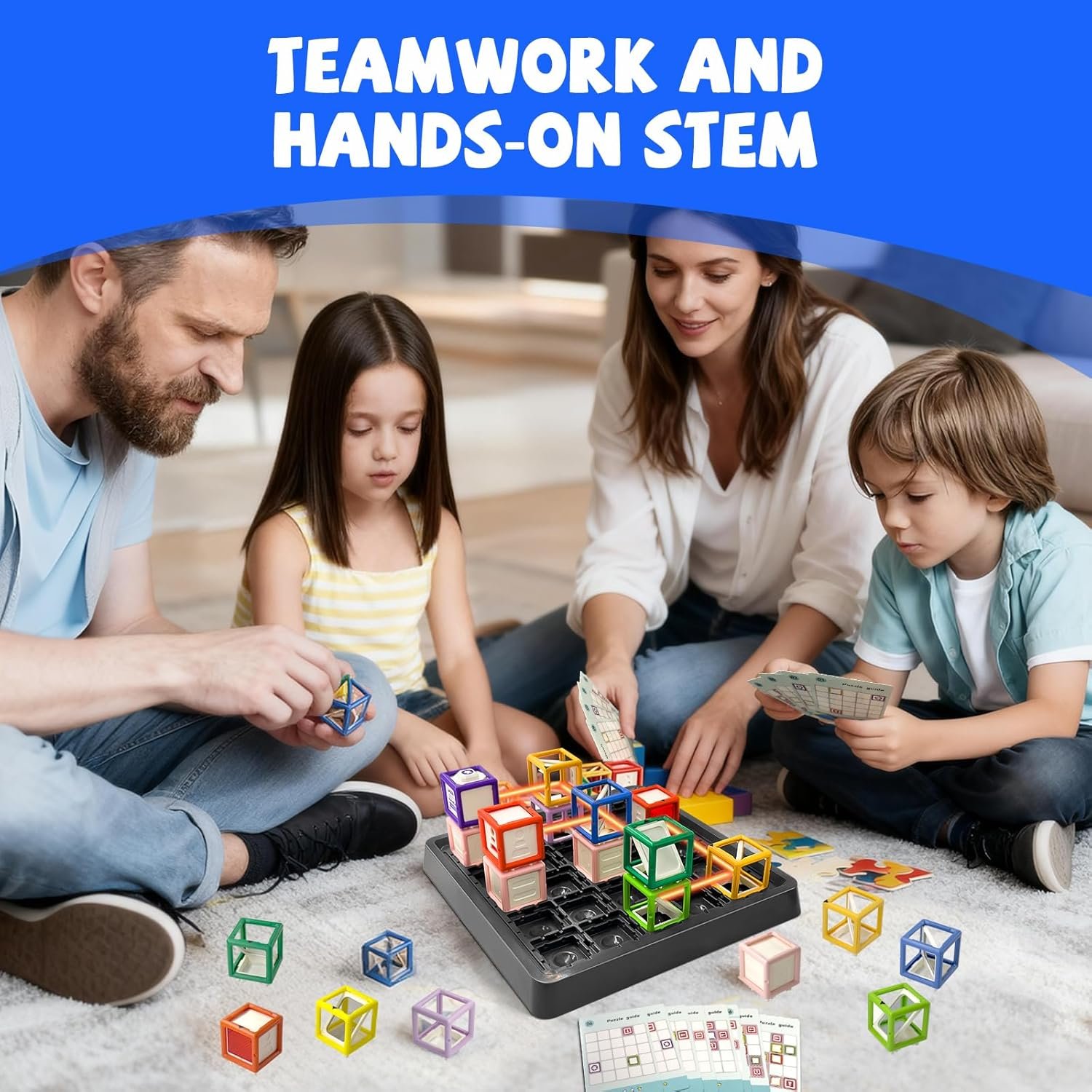 Laser Maze Reasoning Game STEM Toys for 8-13 Year Old Kids Reasoning Laser Game with 60 Challenge Levels Puzzle Games Learning Education Toys Board Thinking Logic Games Ideal Christmas Easter Gift - Image 5