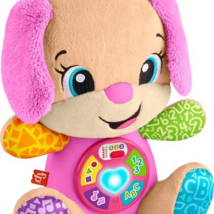 Fisher-Price Baby Toy Laugh & Learn Smart Stages Sis Musical Plush with Lights & Learning Songs for Infants Ages 6+ Months