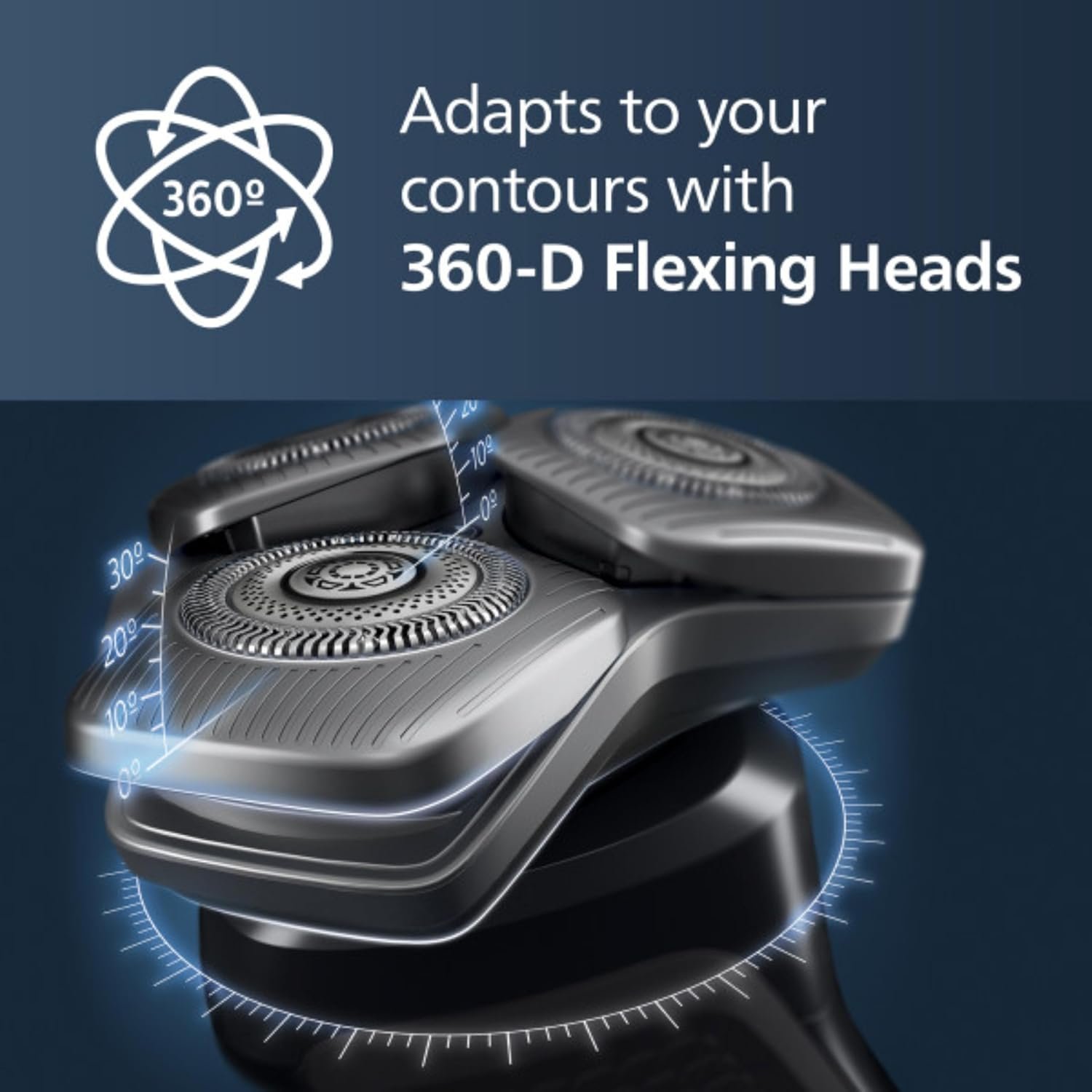 Philips Shaver Series 9000 Wet and Dry Electric Shaver, with Lift and Cut Shaving System and SenseIQ Technology, Pop-up Trimmer - Image 4