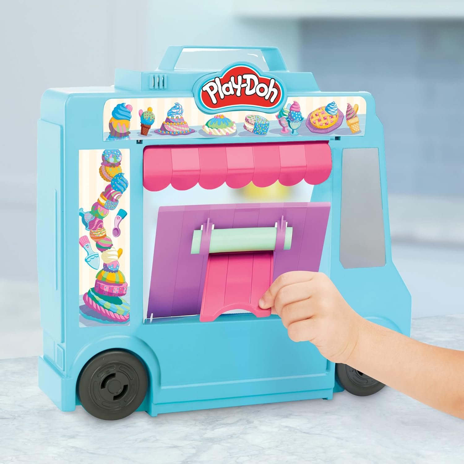 Play-Doh Kitchen Creations Ice Cream Truck Toy Playset for Kids, 20 Play Kitchen Accessories, 5 Colors, Preschool Toys for 3 Year Old Girls and Boys and Up - Image 5