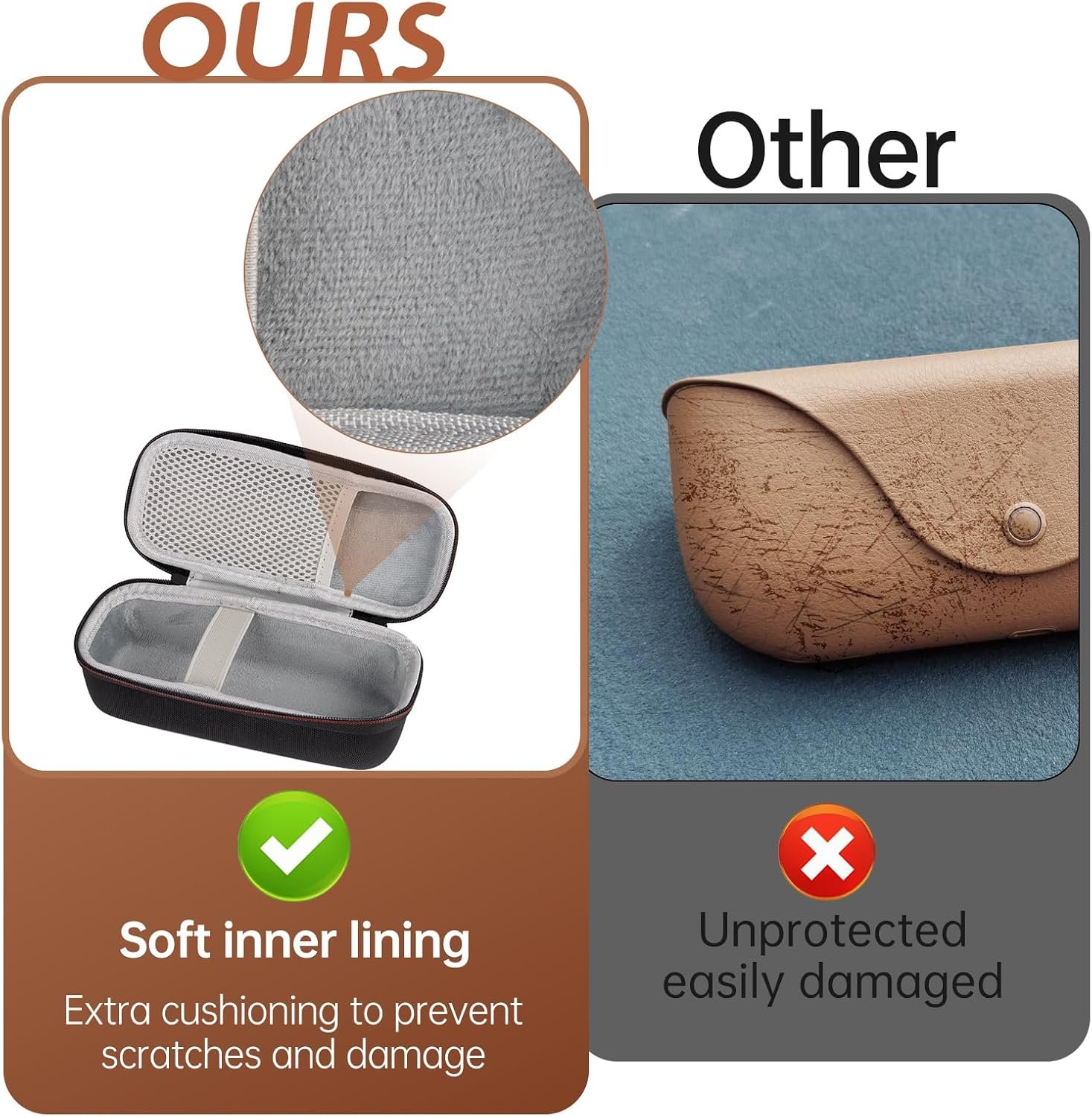 Hard Protective Case for Ray-Ban Meta Smart Glasses – Compatible with Wayfarer/Skyler/Headliner & Charging Box – Durable Travel Eyewear Case with Soft Interior & Wrist Strap (Black) - Image 4