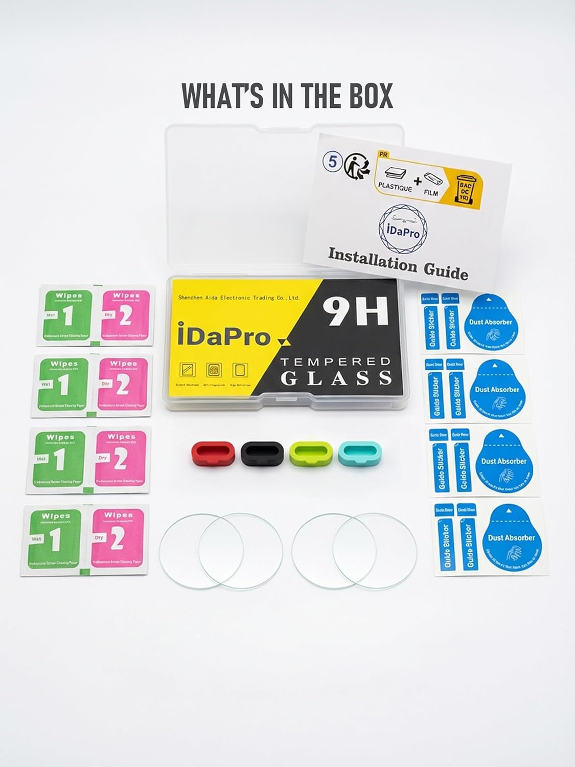 [4+4 Pack Screen Protector for Garmin Approach S12 GPS Golf with Silicone Anti-dust Plugs, 9H Tempered Glass Protection Kit in Reusable Storage Case, Anti-Scratch,Bubble-Free,Easy Installation - Image 9