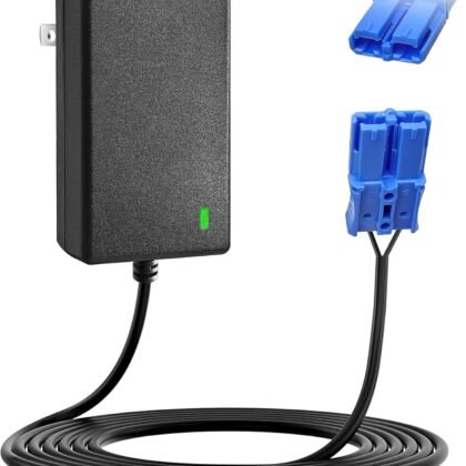 12V Battery Charger with Blue Plug for Kid Trax Ride-On Toys Compatible with Scout Pony Disney Cars Dodge Ram Mickey Minnie Rideamales Scout Pony Josie Unicorn