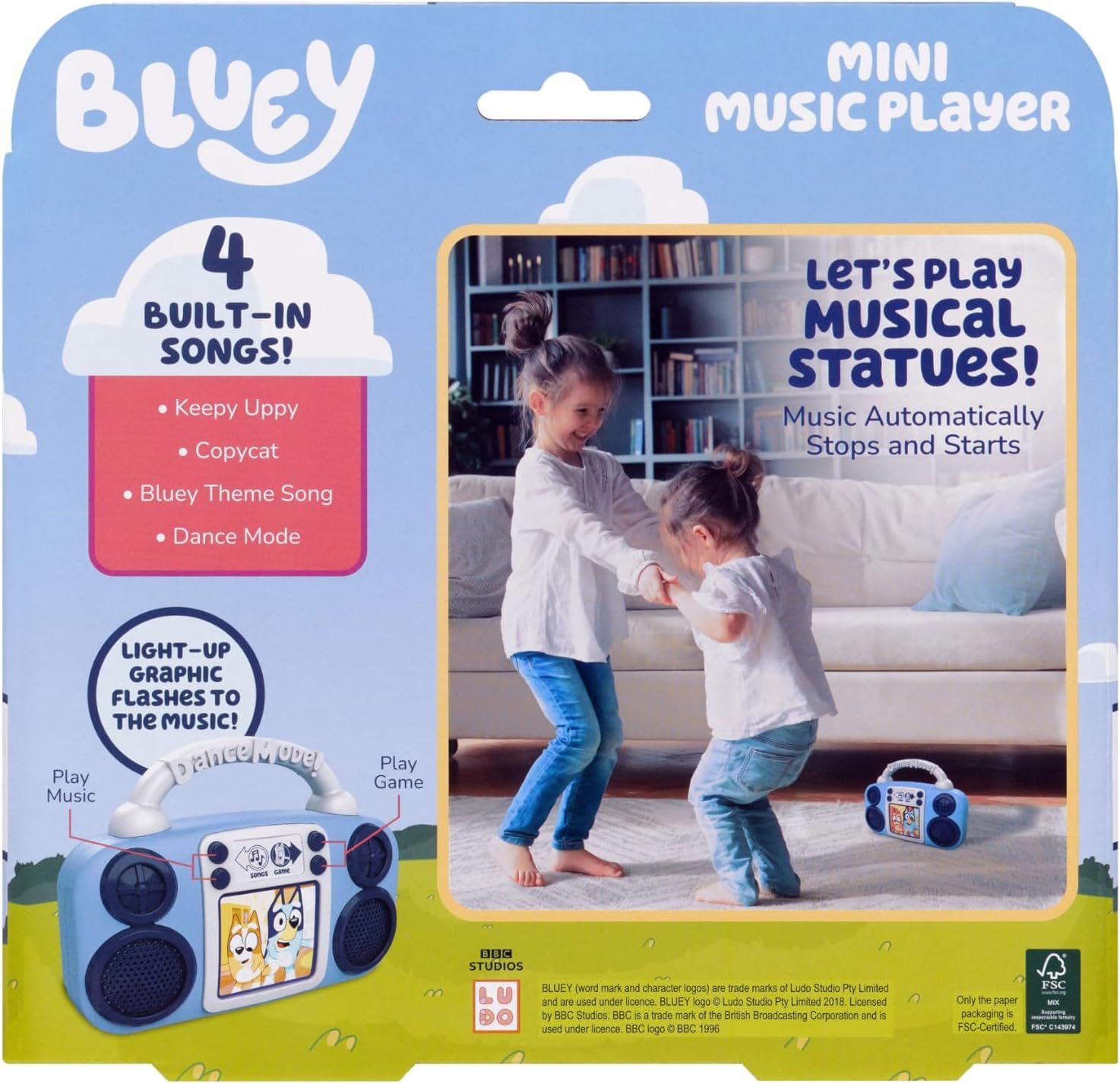 eKids Bluey Toy Music Player, Toy for Toddlers with Built-in Music, Bluey Toys Make Great Stocking Stuffers for Kids - Image 6