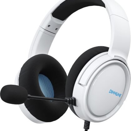 BINNUNE Gaming Headset with Mic for PS4 PS5 Xbox Series X|S Xbox 1 PC NS, Wired Gaming Headphones with Microphone for PS 4|5 Xbox1