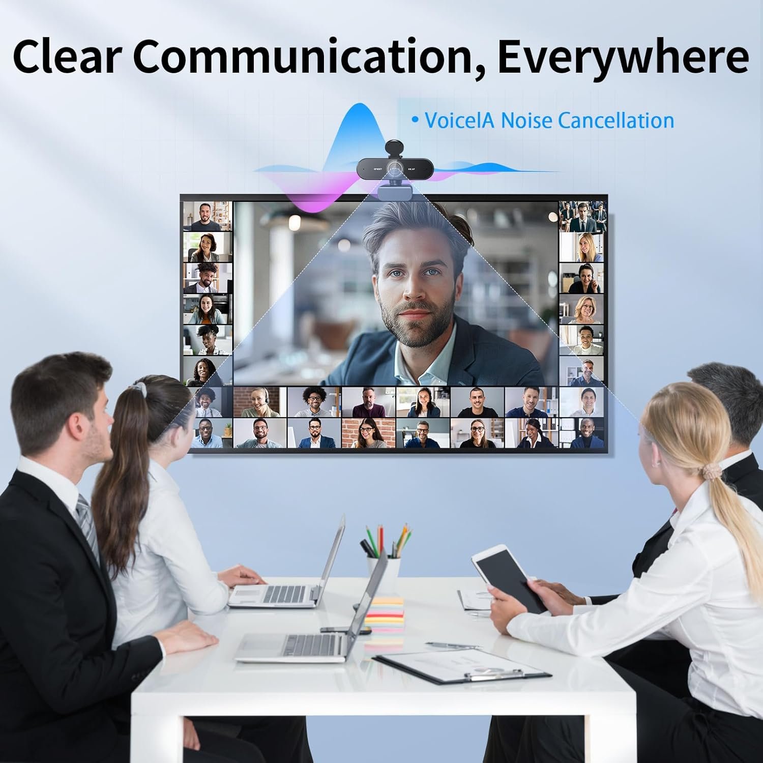 EMEET NOVA 4K Webcam for PC - Ultra 4K HD, PDAF Autofocus, Dual Noise-Cancelling Mics, 73° FOV, Auto Light Correction, USB-A, Privacy Cover, Ideal for High-End Business Meetings&Live Streaming - Image 4