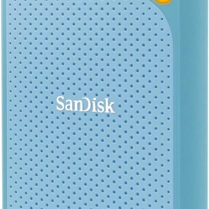 SanDisk 1TB Extreme Portable SSD - Up to 1050MB/s, USB-C, USB 3.2 Gen 2, IP65 Water and dust Resistance, Updated Firmware, Sky Blue - External Solid State Drive - SDSSDE61-1T00-G25B