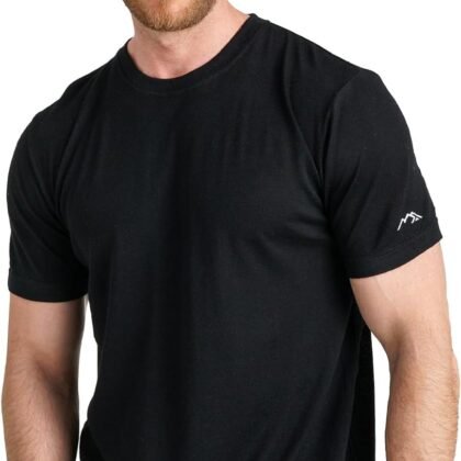 Merino.tech Merino Wool T-Shirt Mens - 100% Merino Wool Undershirt Lightweight Base Layer