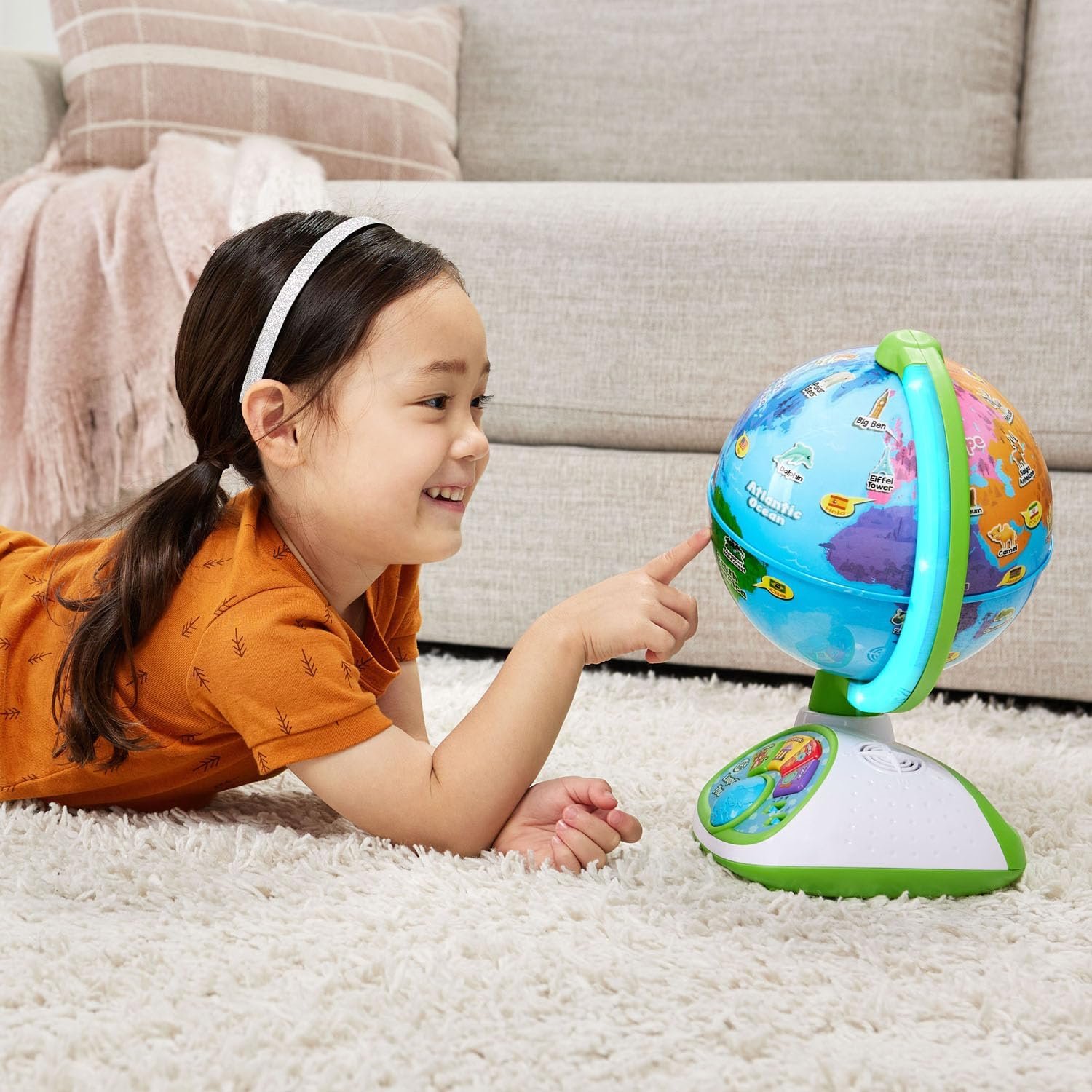 LeapFrog LeapGlobe Light-Up and Touch Interactive Electronic Globe for Kids, Exploration Toy for Ages 3 and Up - Image 6