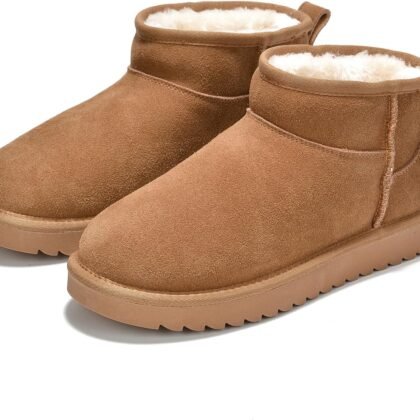 Project Cloud 100% Genuine Leather Ankle Boots for Women - Water Resistant with Memory Foam Insole Winter Boots for Women - Trending Shoes & Comfortable Women's Ankle Boots (Hippy)