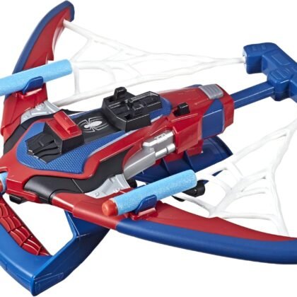 Marvel Spider-Man Web Shots Spiderbolt NERF Powered Blaster Toy, Fires Darts, 3 Darts, Kids 5+ Years (Amazon Exclusive)