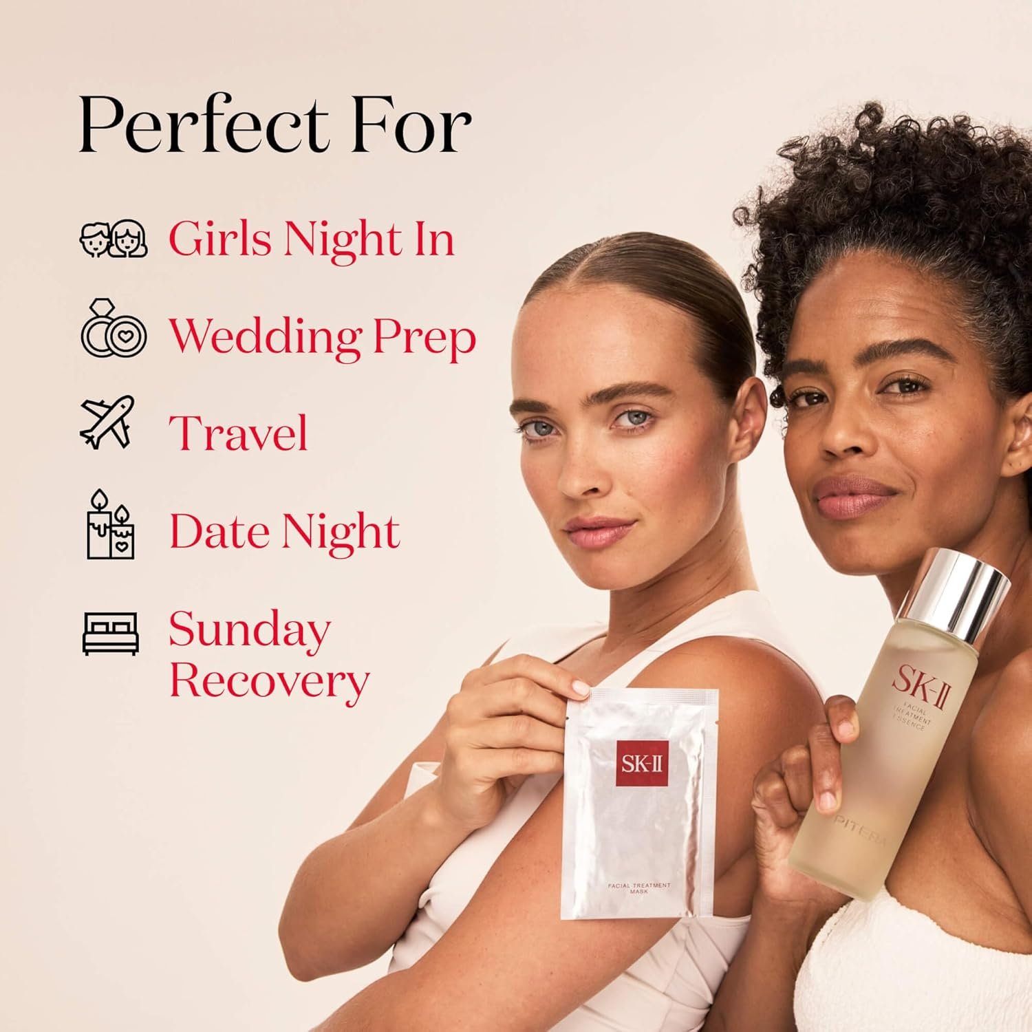 SK-II Glow Up Duo Anti-Aging Skin Care Set - Includes Facial Treatment Essence Skincare & 3 Hydrating Face Masks - Targets the Appearance of Fine Lines, Sun Spots & Dull Skin (4 Count) - Image 5