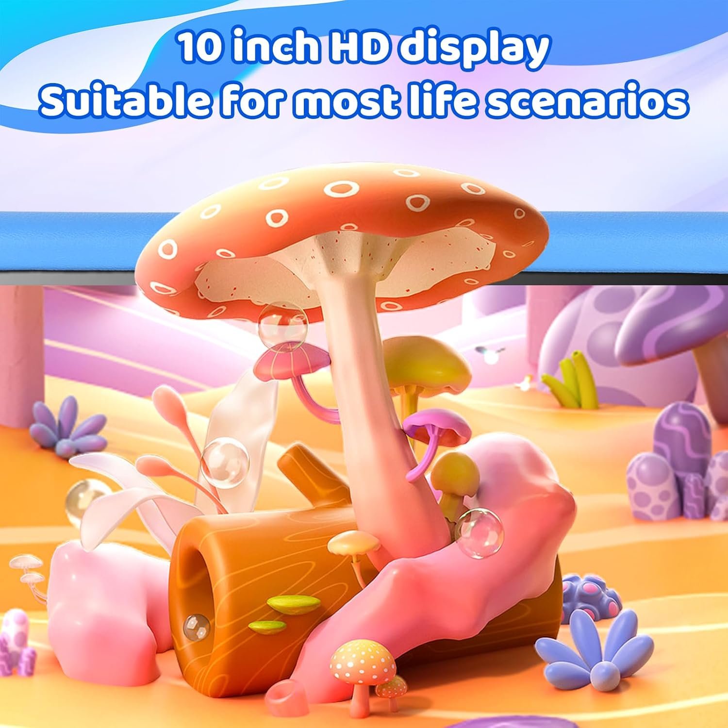 Gleeso Kids Tablet, Android 15 Tablet for Kids 10 inch Octa-Core with Case, 128GB 1TB TF Card Expandable for Toddler Children, Parental Control, Dual Camera, WiFi,Gift(Blue) - Image 4