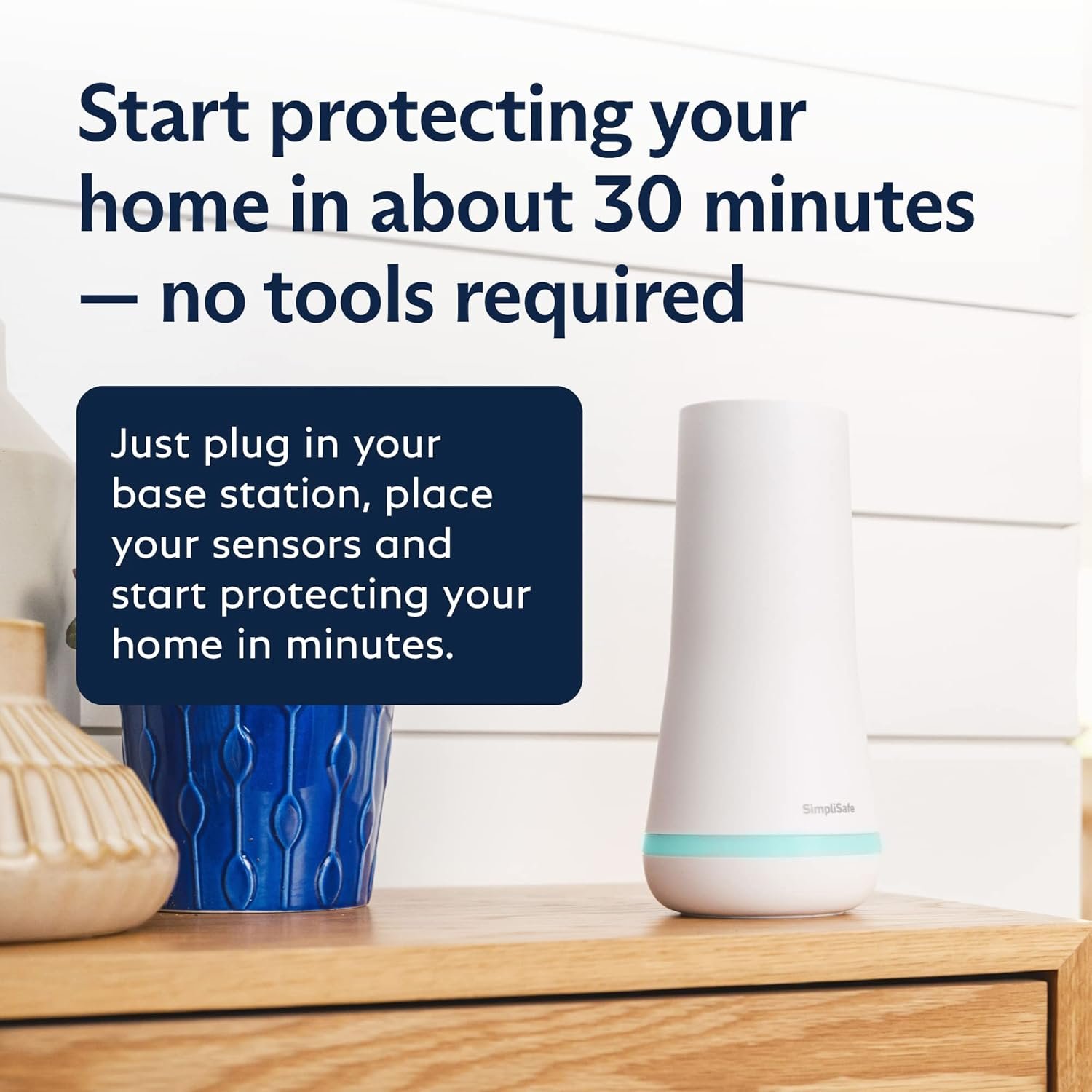 SimpliSafe 5 Piece Wireless Home Security System - Optional 24/7 Professional Monitoring - No Contract - Compatible with Alexa and Google Assistant,White - Image 3