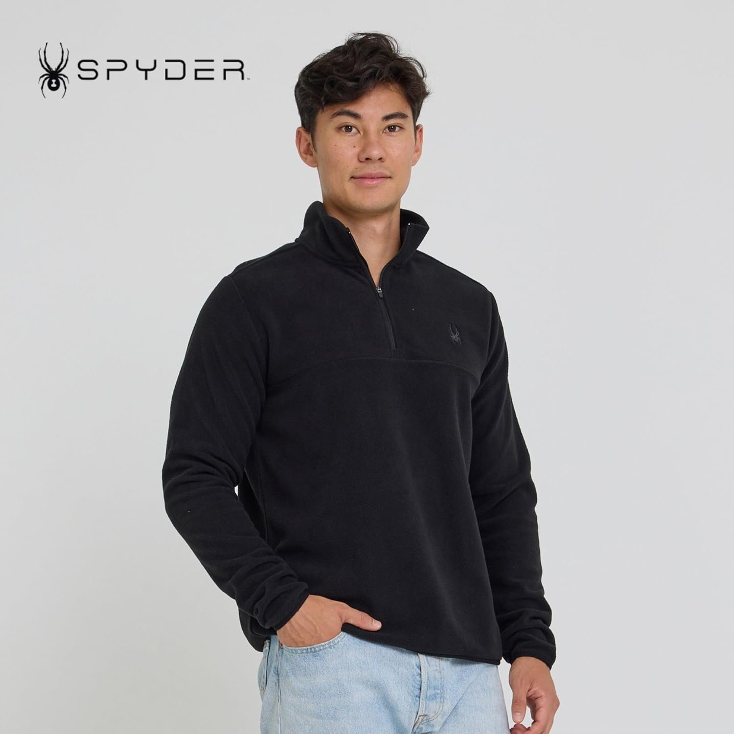Spyder Fleece Quarter Zip Pullover Men – Polar Fleece Lightweight Athletic Sweater, Warm 1/4 Zipper Jacket, Mock Neck - Image 4