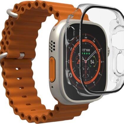 ZAGG InvisibleShield Glass Elite 360 for Apple Watch Ultra 3/2/ 1, Watch Size: 49mm Face, Integrated Bumper and Screen Protector for 360-degree protection – Advanced clarity