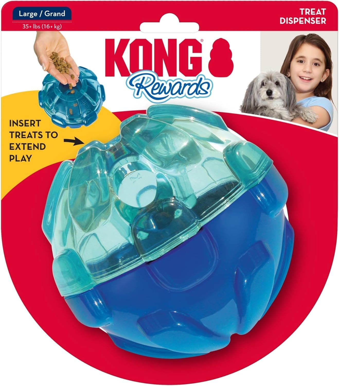 KONG - Rewards Ball - Ultra Durable Interactive Treat Dispensing Dog Toy - for Large Dogs - Image 9