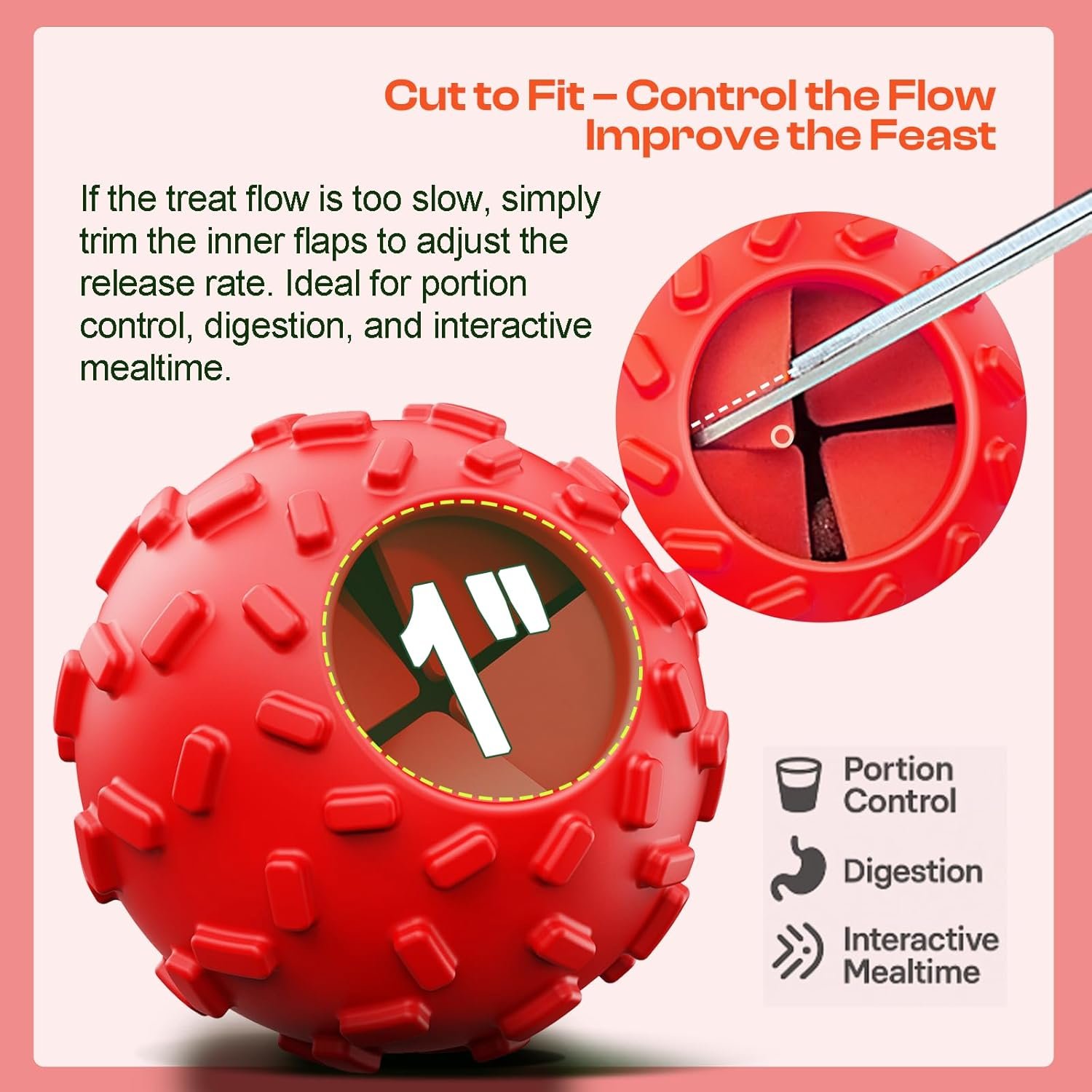 Treat Dispensing Dog Toys - Interactive Cognitive Dog Treat Toy,Puzzle Ball for Puppies & Small Dogs,Promotes Slow Eating, Reduces Stress,Perfect for Fetch,Chewing & Training - Image 3