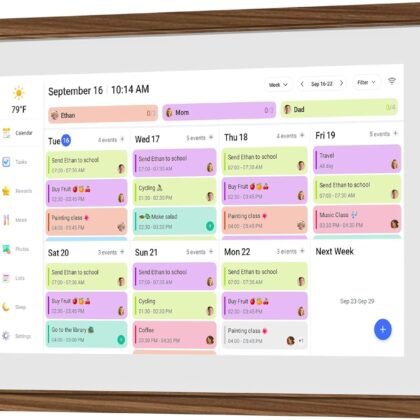 10.1 Inch Digital Calendar Chore Chart with Touchscreen - Full HD Interactive Display, Wall & Desk Mountable Family Planner, to-Do List & Meal Planner, Digital Picture Frame Gifts for Women Mom