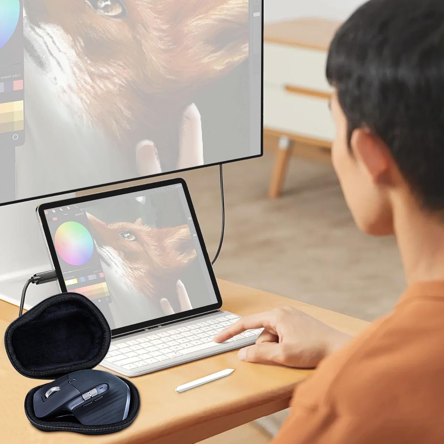 Storage Case Compatible with Logitech MX Master 4 / MX Master 3S / MX Master 3 / MX Matser 2S Advanced Mouse (Graphite Case) - Image 9