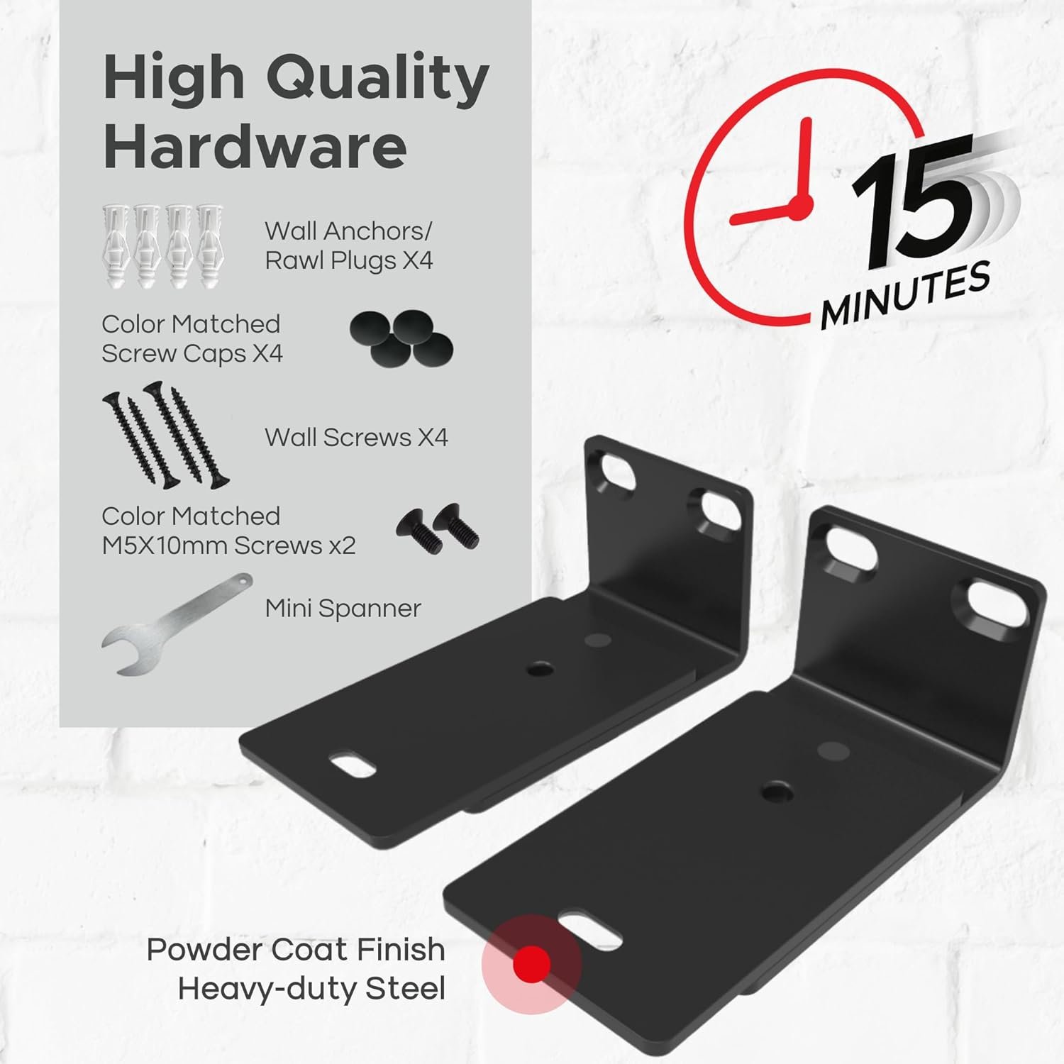 Sound Bass Soundbar Smart 300 500 550 600 700 900 Ultra, TV Speaker Adjustable Wall Mount Kit, Black, for Bose 300/500/550/600/700/900/Ultra/Smart Sound Bar Mounting Under TV Bracket - Image 3