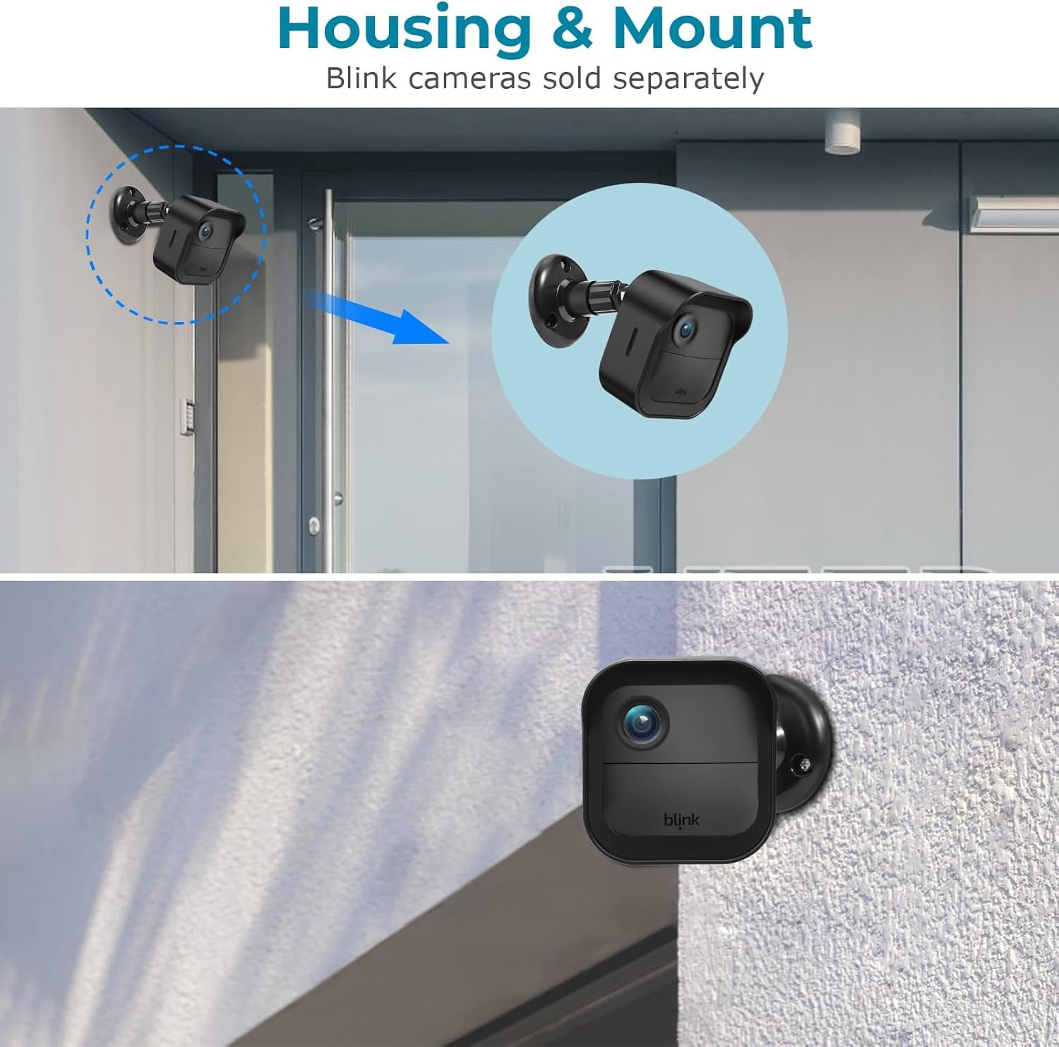 Blink Outdoor Camera Wall Mount Compatible with 4 (Newest Model)& 4th Gen,5 Pack Weatherproof Protective Housing,360 Degree Adjustable with Blink Sync Module 2 Outlet Mount for Blink Camera System - Image 6