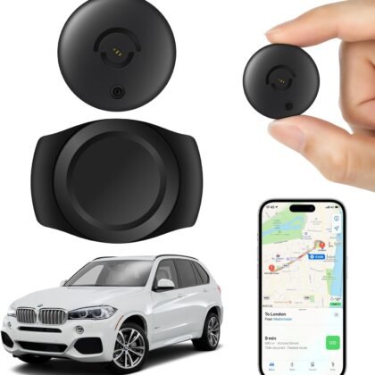Hidden Magnetic Mini GPS Tracker for Vehicles – No Subscription GPS Device, Real-Time GPS Tracking for Kids, Pets, or Vehicles, Works with Apple Find My, Vehicle Locator (GPS02)